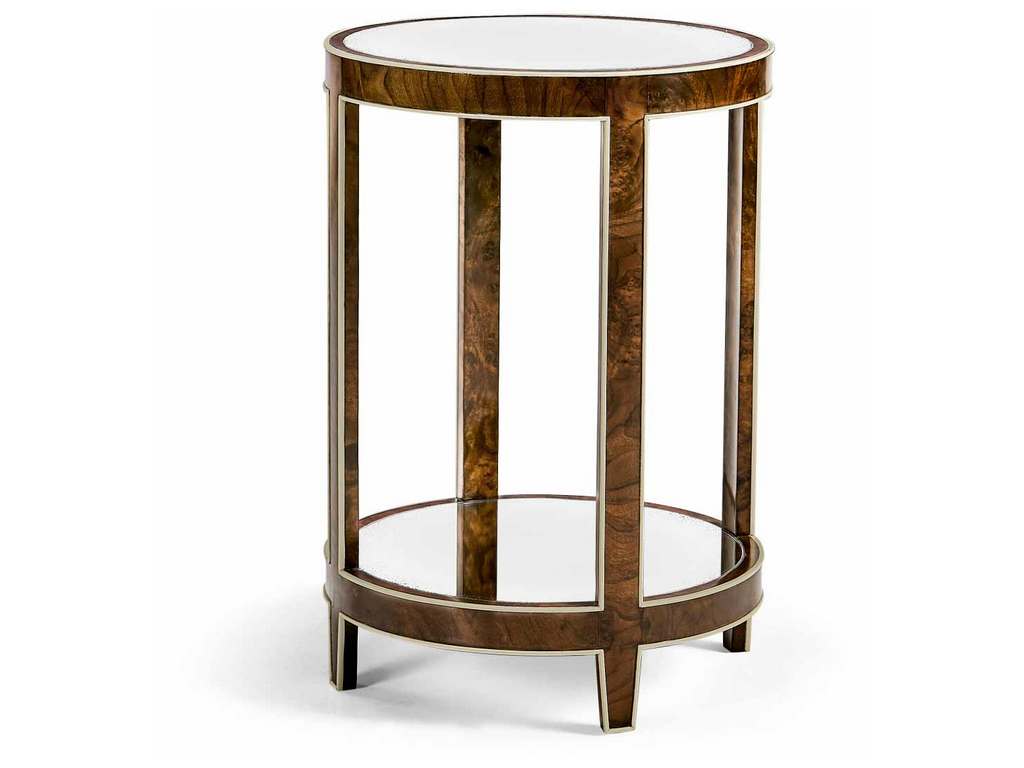 Jonathan Charles 007-3-DN1-WBL Jacques Round End Table