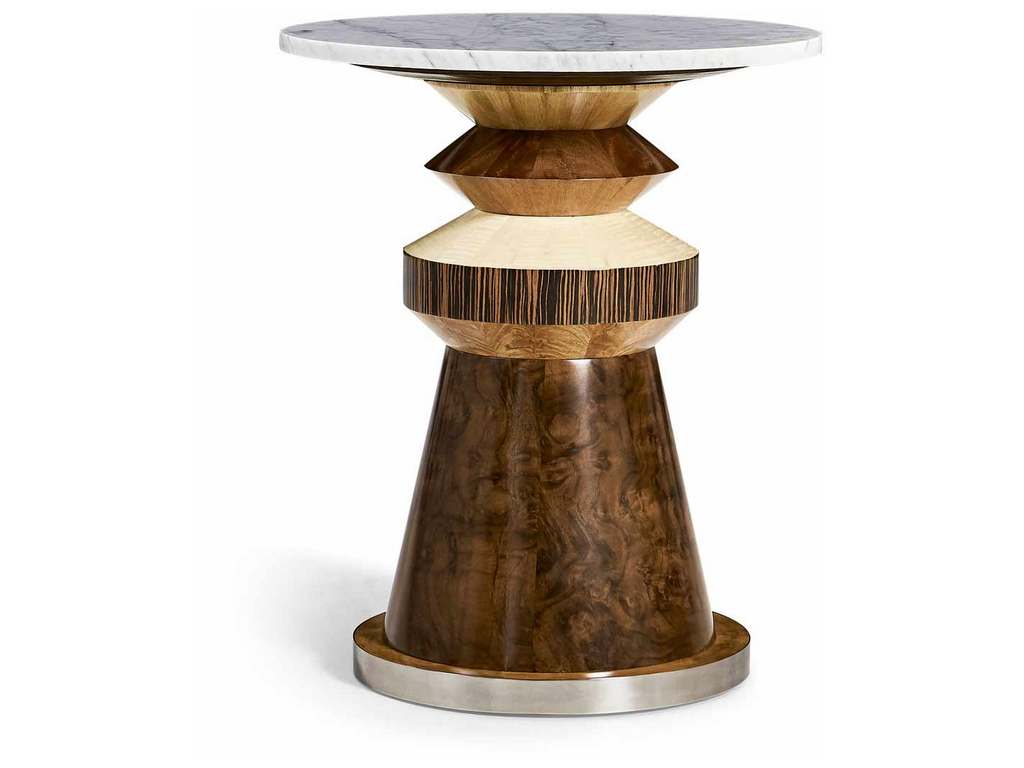 Jonathan Charles 007-3-DQ1-NCL Rook Round Accent Table