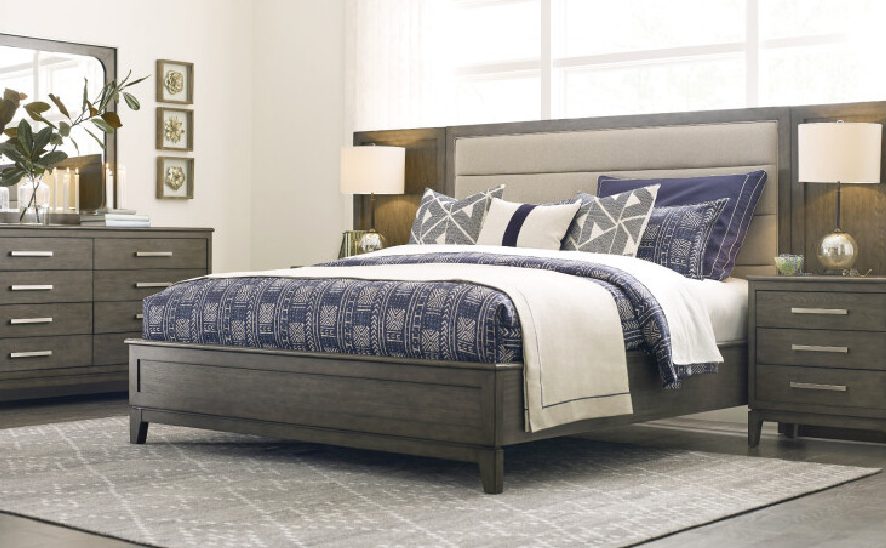 Kincaid 863-326P Cascade Ross King Upholstered Panel Bed Complete Kincaid 863-326P Cascade Ross King Upholstered Panel Bed Complete