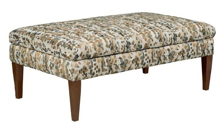 Kincaid UPH-OTT1-S1 Large Cocktail Ottoman Tapered Leg Storage