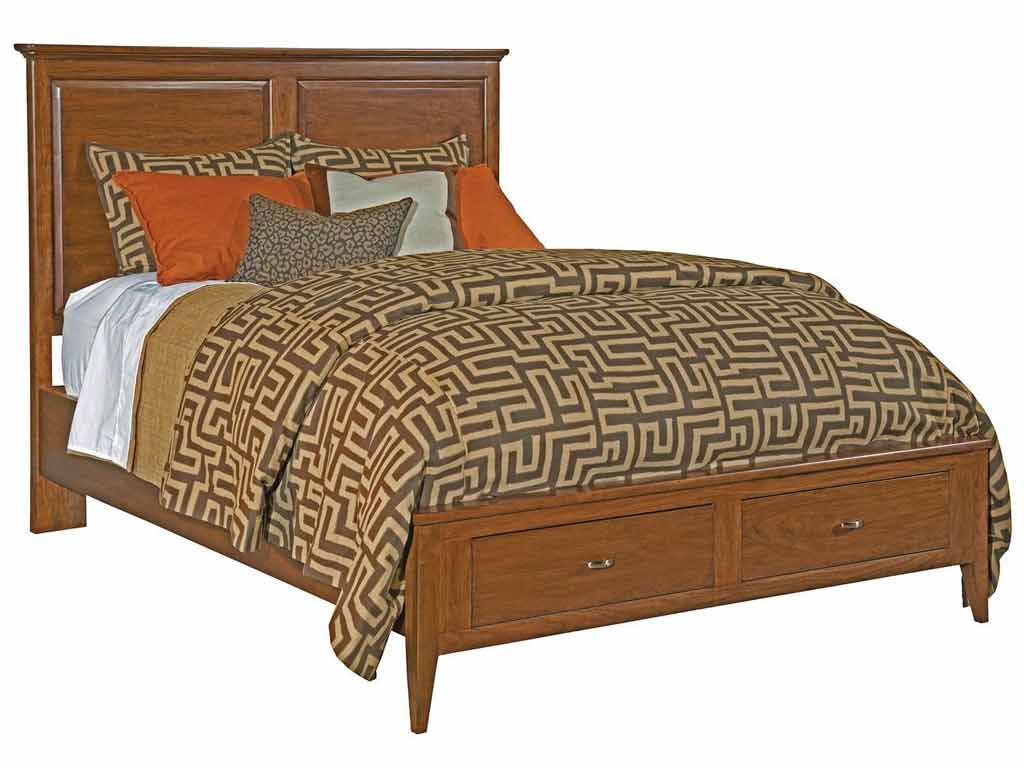 Kincaid 63-136V Cherry Park Panel Bed King with storage