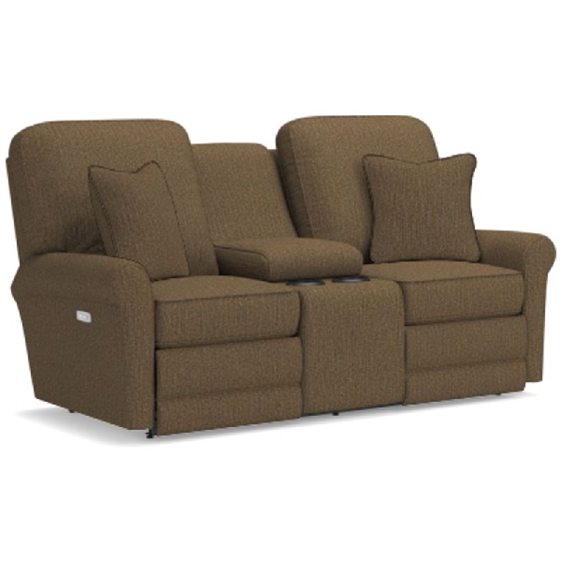 Lazboy 49P764 Addison Power Reclining Loveseat with Console