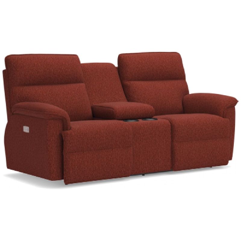Lazboy 49U706 Jay Power Reclining Loveseat with Headrest and Console