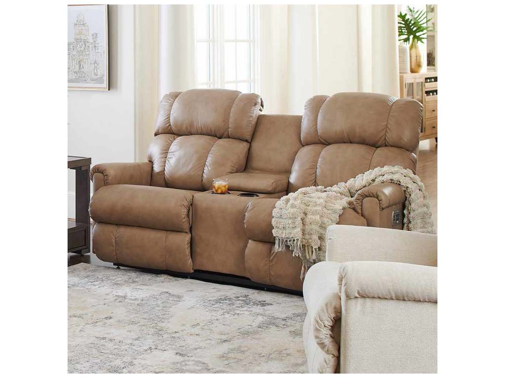 Lazboy 39X512  Pinnacle Power Wall Reclining Loveseat with Console Headrest and Lumbar