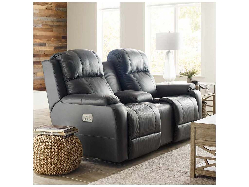 Lazboy U49755  Dorian Power Reclining Loveseat with Headrest and Console
