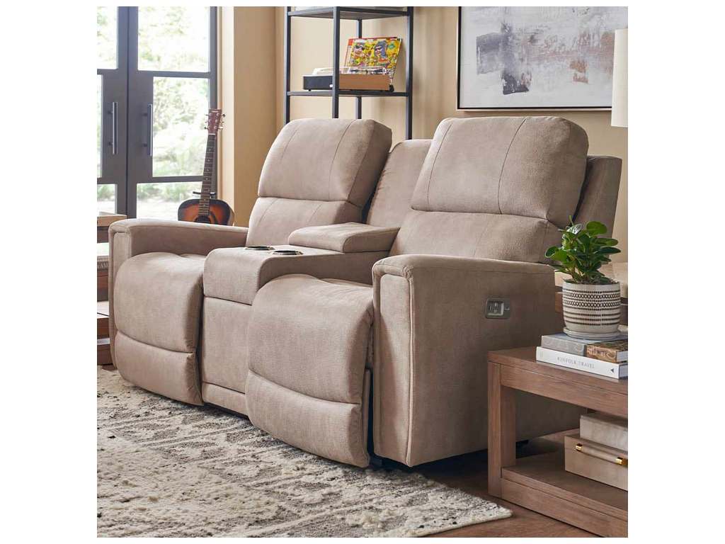 Lazboy U49757  Apollo Power Reclining Loveseat with Headrest and Console