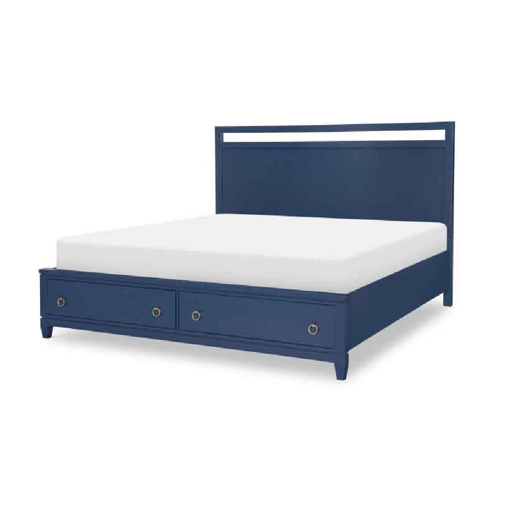 Legacy Classic 1162-4137K 1162-4106 1162-4236 1162-4906 Summerland Blue Finish Panel Bed with Storage King