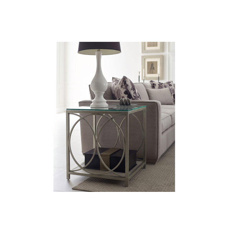 Rachael Ray Home 7200-505 Cinema Glass Top End Table