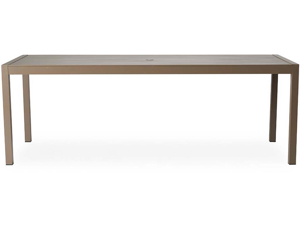 Lloyd Flanders 475086 Milan 87 Inch Rectangular Umbrella Dining Table