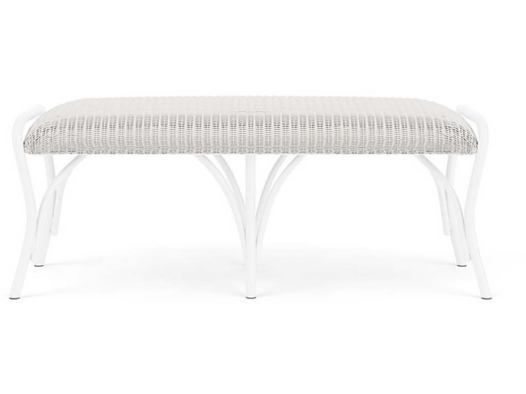 Lloyd Flanders 124327 All Seasons Settee Ottoman with Padded Seat