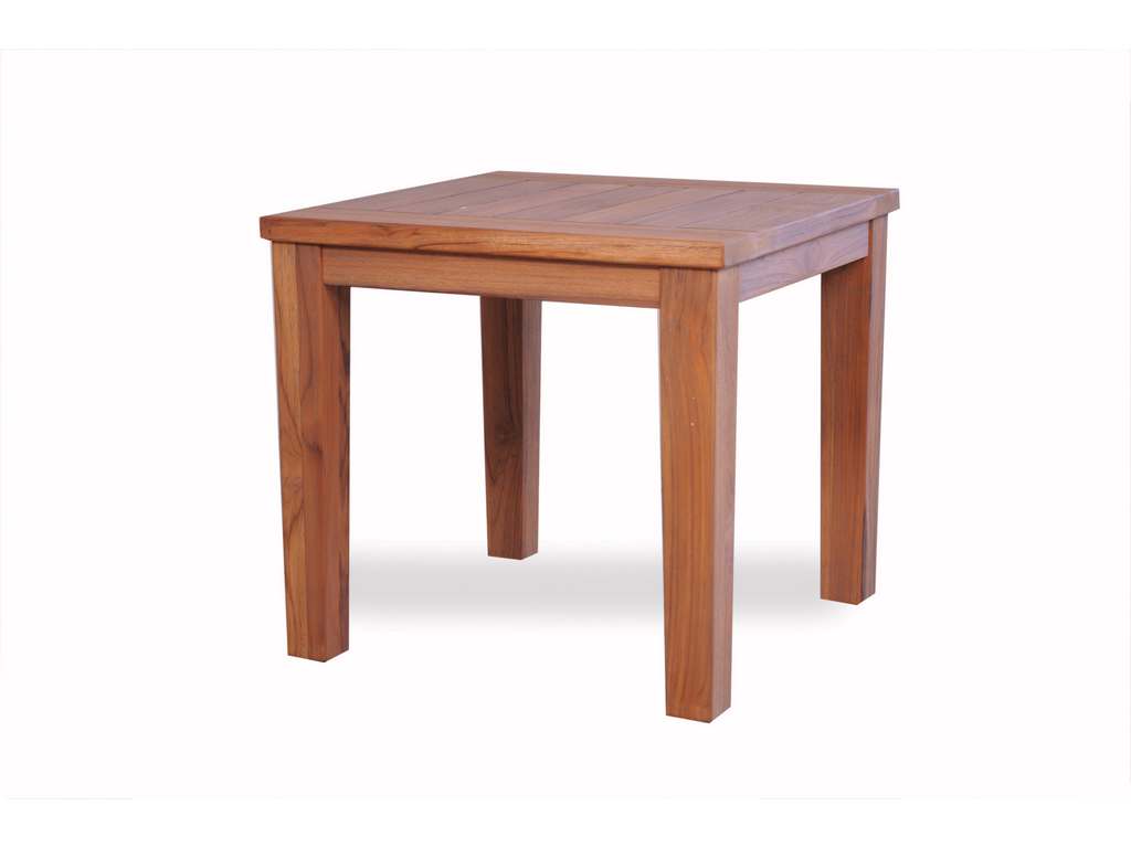 Lloyd Flanders 286443 Teak 24 Inch Square Tapered Leg End Table