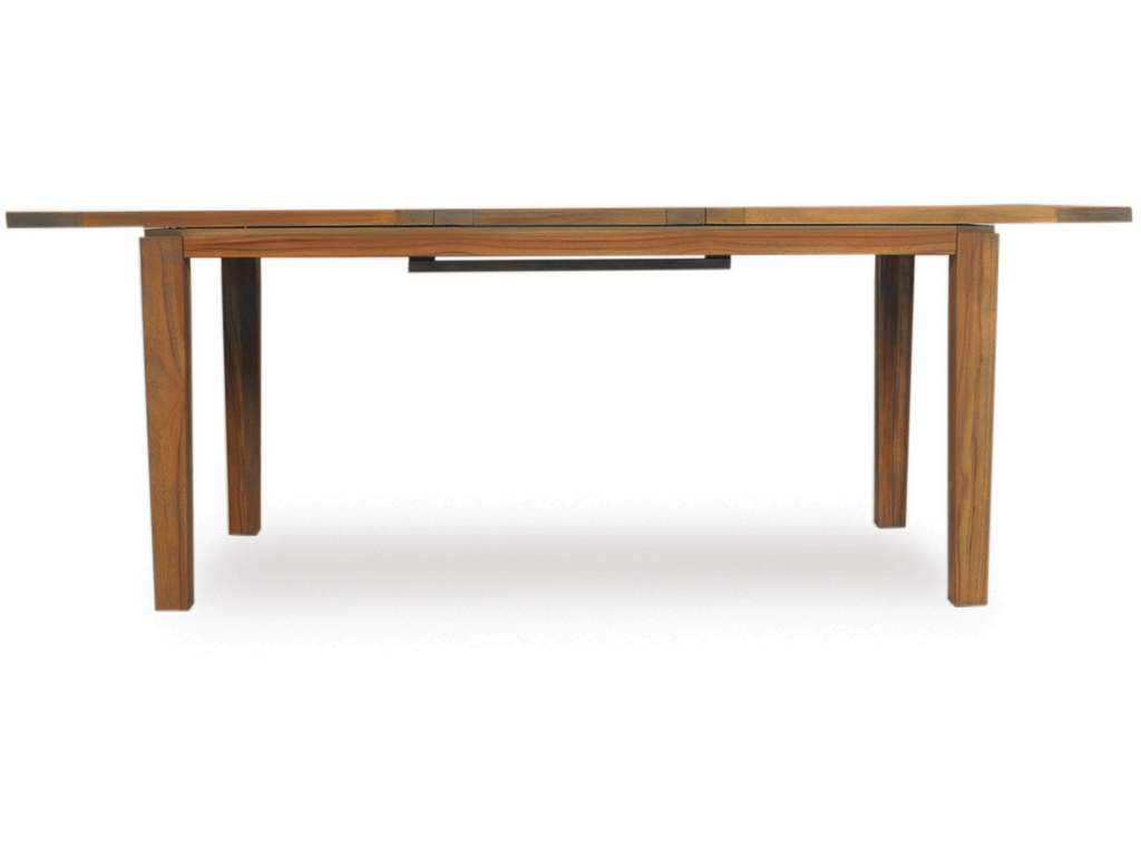 Lloyd Flanders 286095 Teak 63 84 Inch Butterfly Leaf Umbrella Dining Table