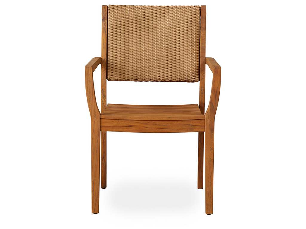 Lloyd Flanders 286201 Teak Loom Back Teak Dining Armchair