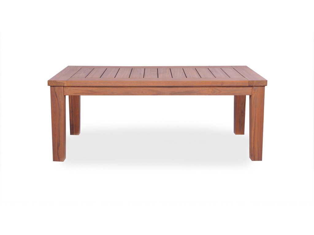 Lloyd Flanders 286444 Teak 45 Inch Rectangular Tapered Leg Cocktail Table