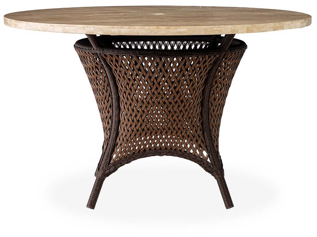Lloyd Flanders 71948 Grand Traverse 48 Inch Round Umbrella Dining Table