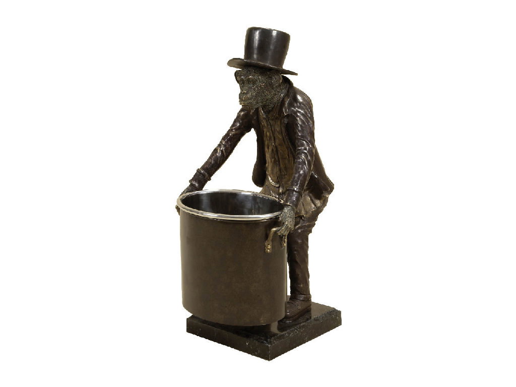 Maitland Smith 8125-12  Server Monkey Wine Holder