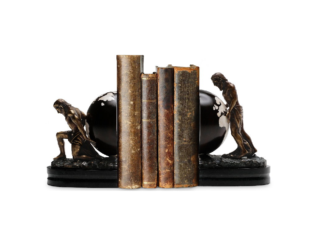 Maitland Smith 89-1805 Scarborough House Atlas Globe Bookends