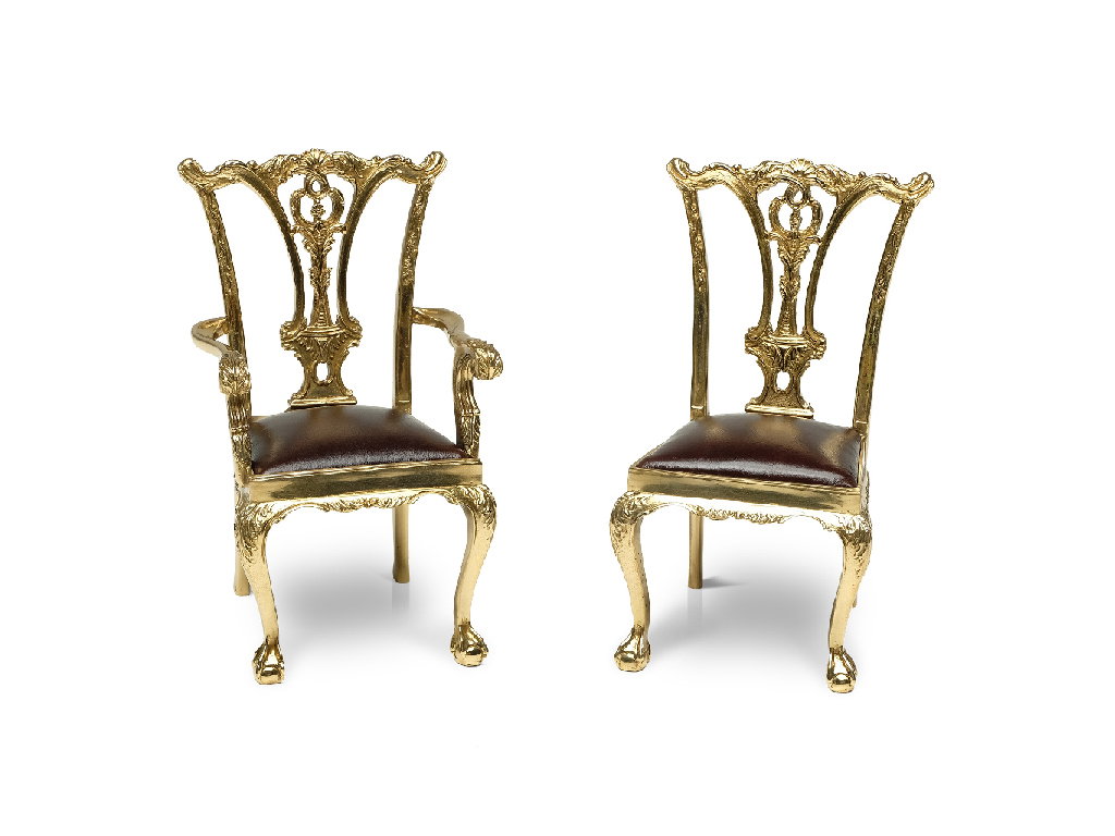 Maitland Smith 89-1807 Scarborough House Miniature Chairs Ornament