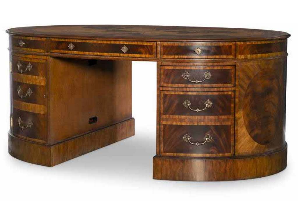Maitland Smith 8116-55 Map Partners Oval Desk