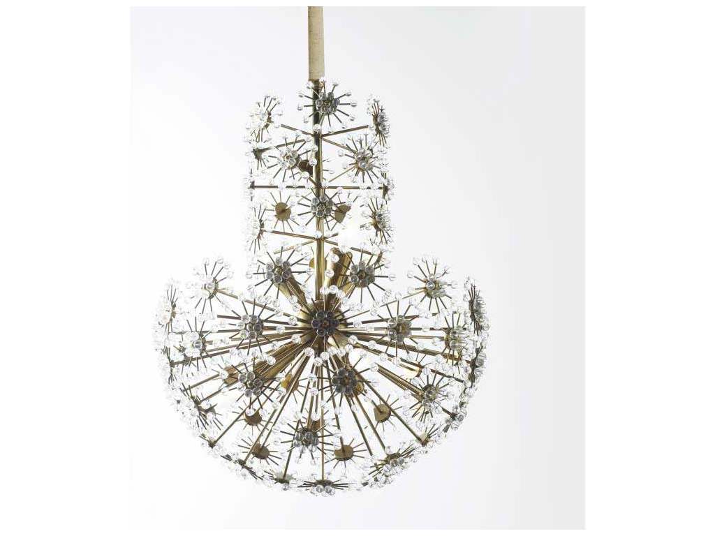 Maitland Smith 8125-19  Soft Brass Chandelier Crystal Beading
