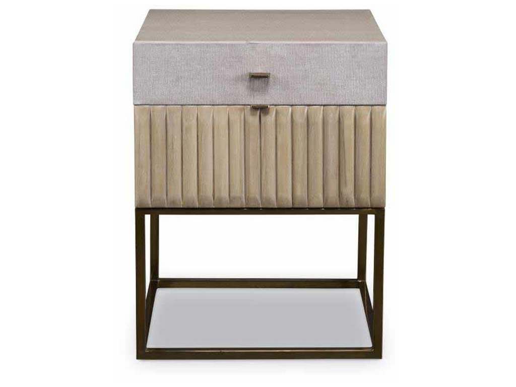 Maitland Smith 8332-32  Linen Front Occasional Table