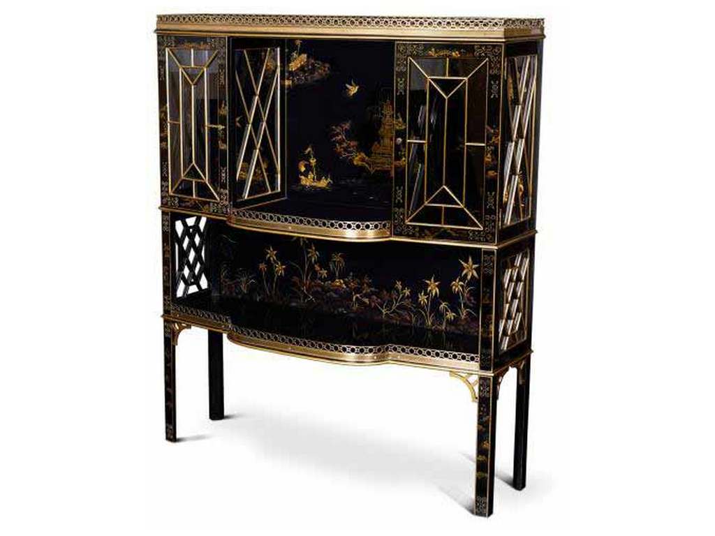 Maitland Smith 89-1204 Scarborough House Chinoiserie Bar Cabinet Maitland Smith 89-1204 Scarborough House Chinoiserie Bar Cabinet