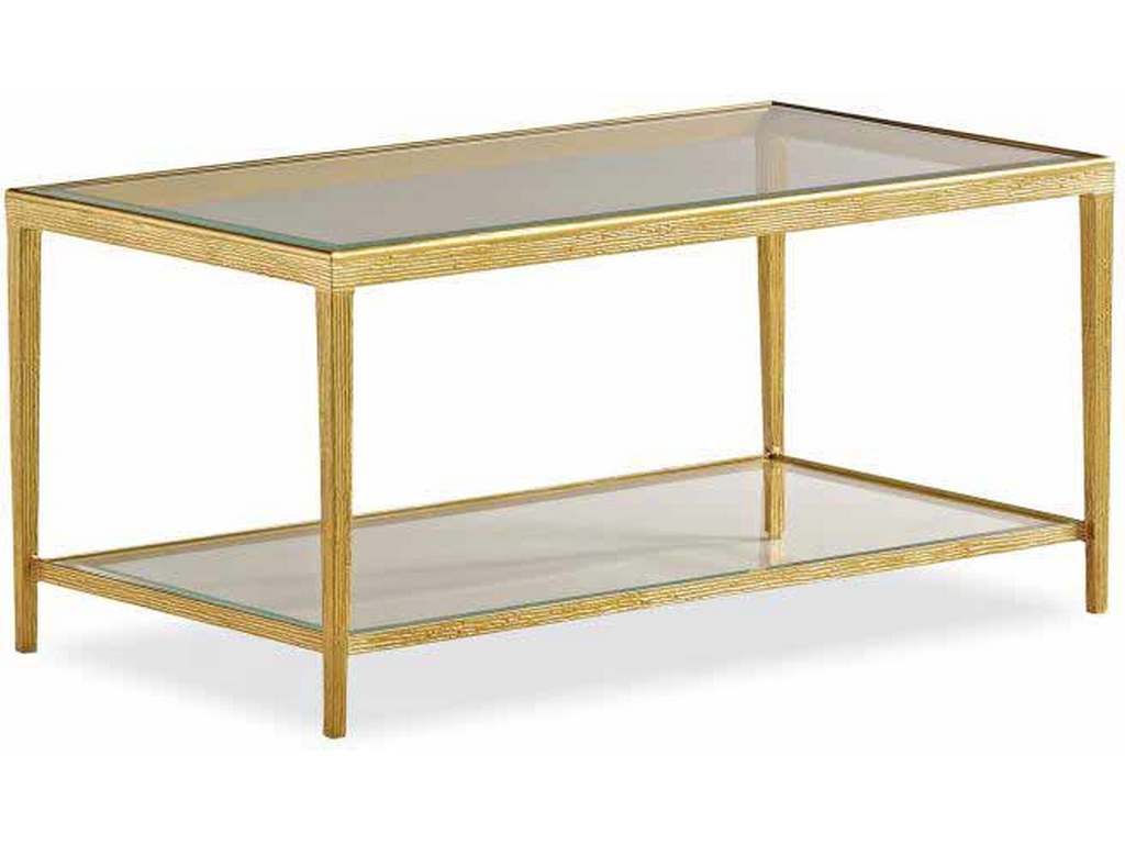 Maitland Smith HM1015C-2  Jinx Brass Rectangle Cocktail Table