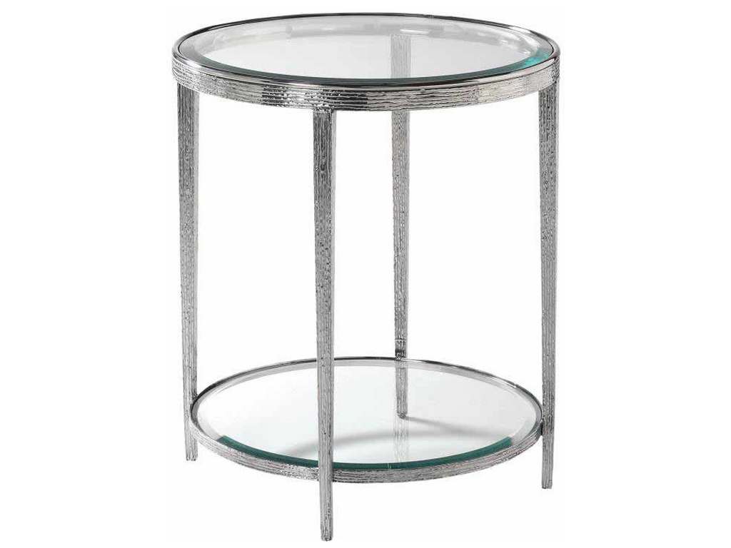 Maitland Smith HM1020L  Jinx Nickel Round Side Table