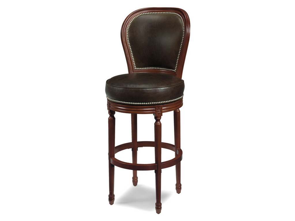 McKinley Leather 16  Cameo Swivel Barstool