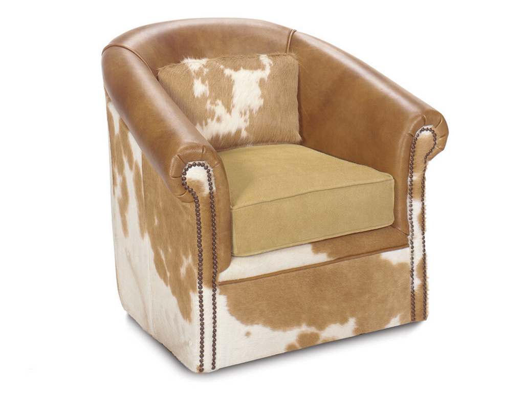 McKinley Leather 234-S Marshall Barrel with Swivel Chair