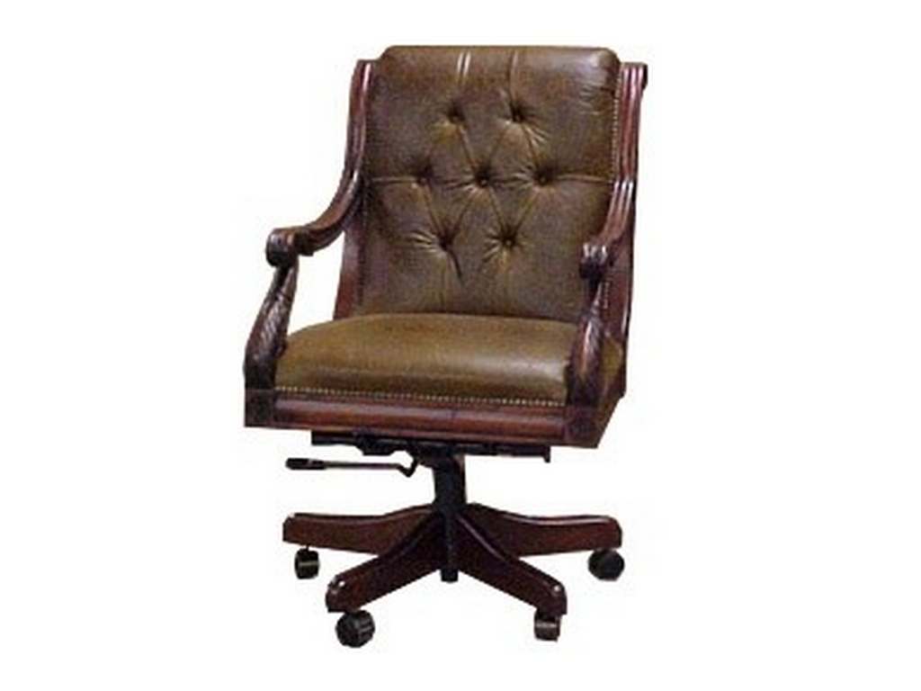 McKinley Leather 511  J Neal Collection Tufted Executive Swivel