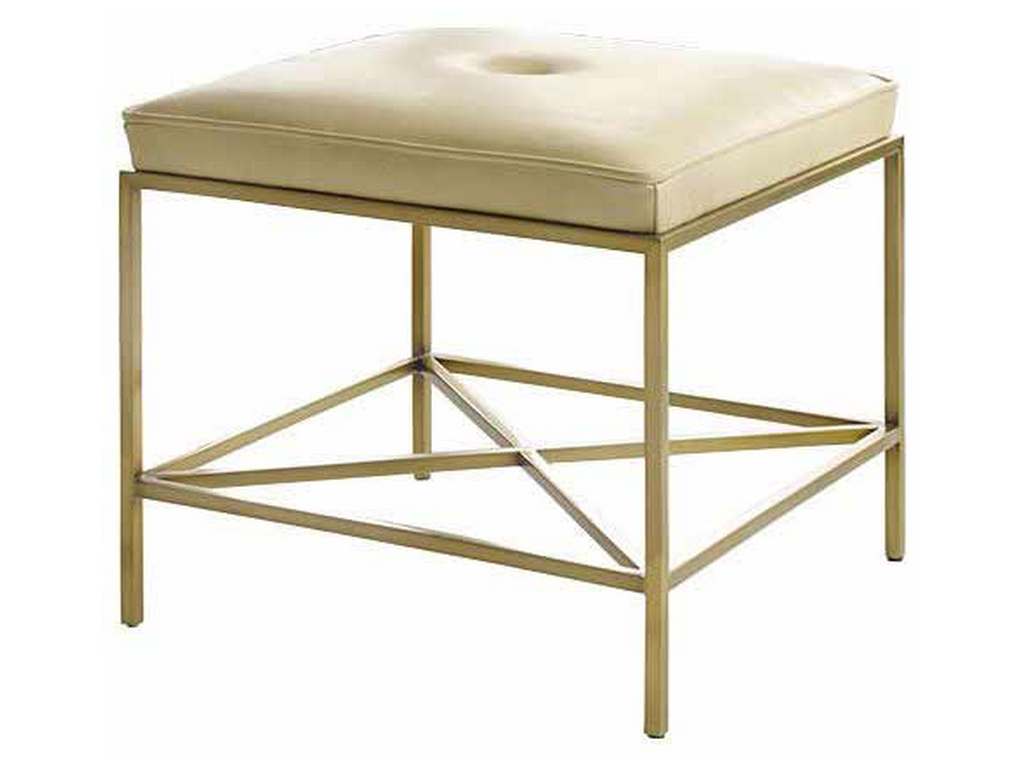 Modern History MH786F01  Leather and Brass Stool