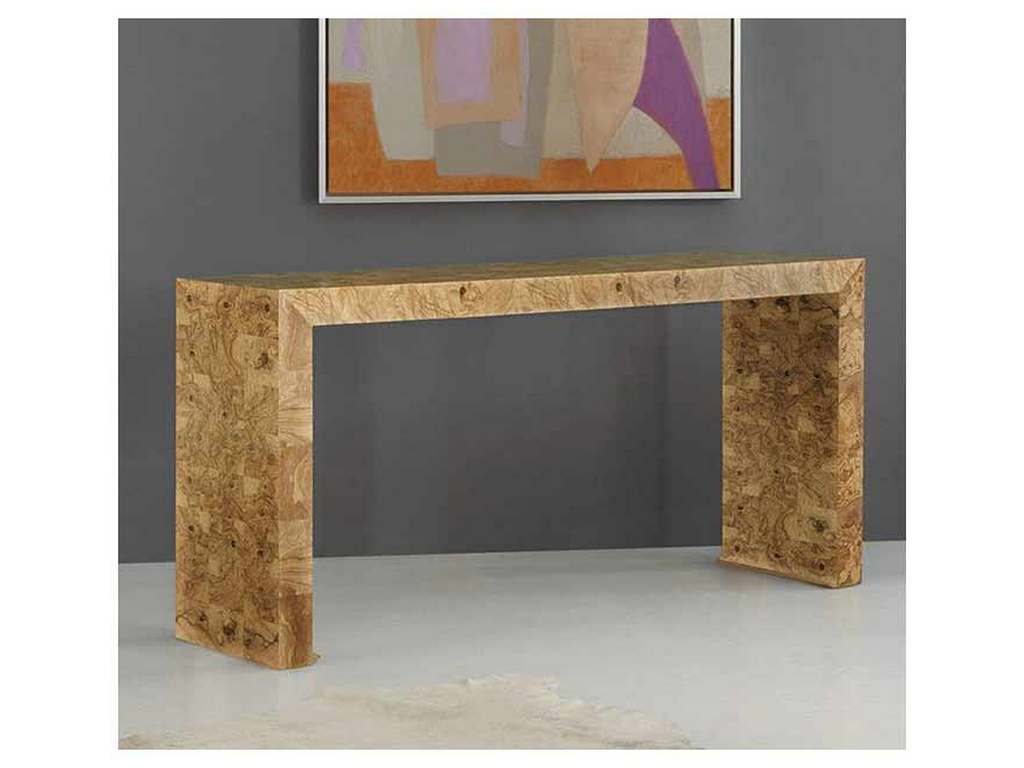 Modern History MH934F01  Large Slab Console Olive Ash Burl