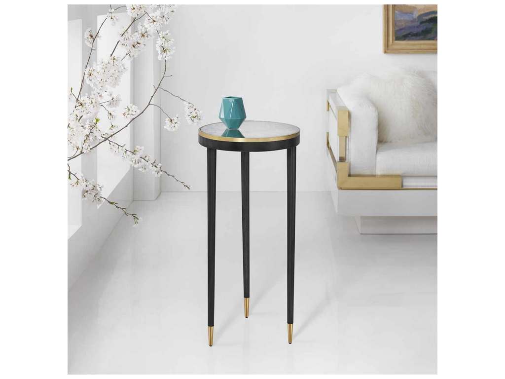 Modern History MH1091F02 Lyon Spot Table Ebony Modern History MH1091F02 Lyon Spot Table Ebony