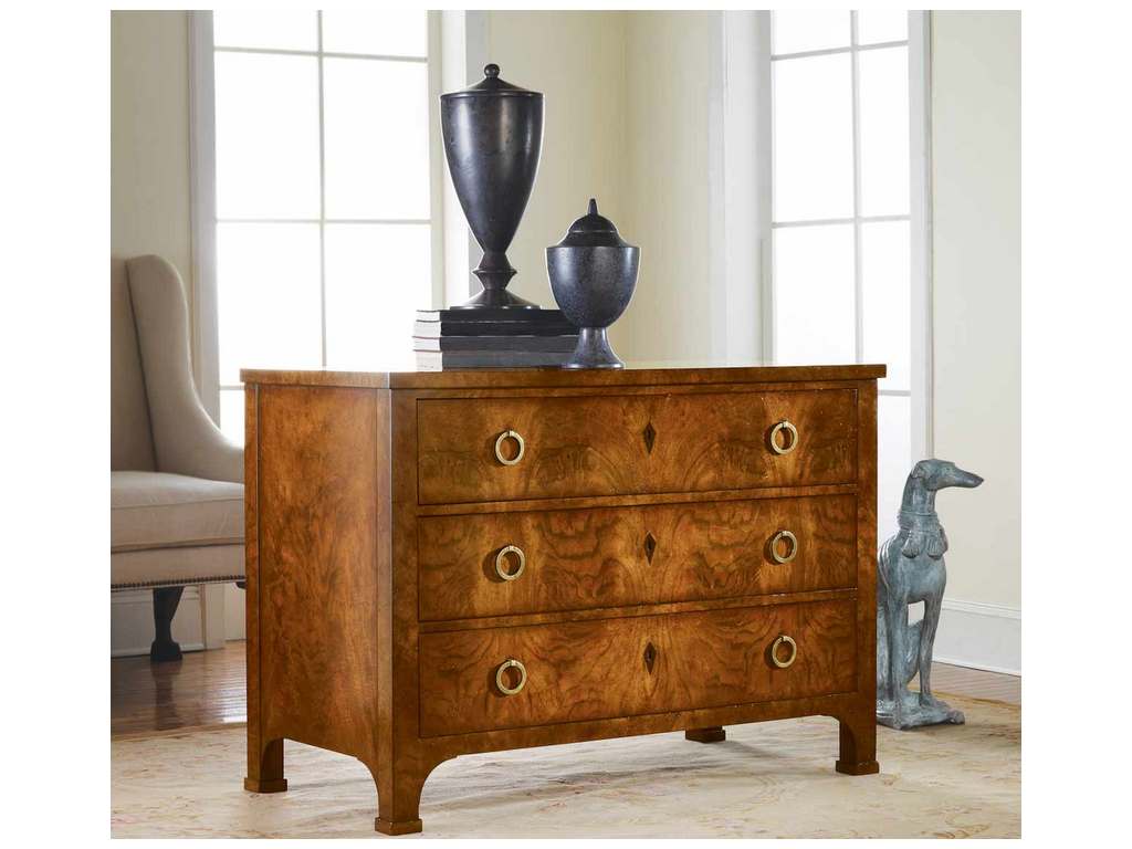 Modern History MH180F01  Three Drawer Walnut Commode
