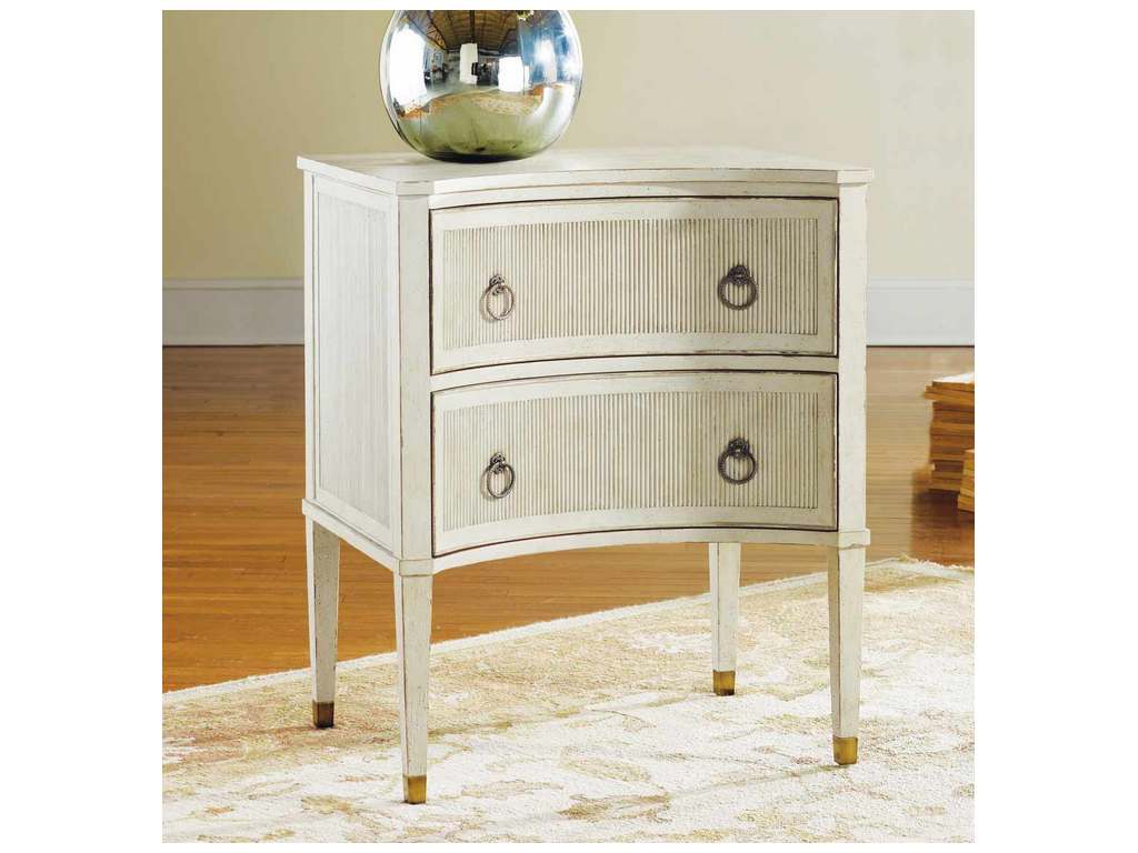 Modern History MH251F02  Gustavian Bedside Chest White