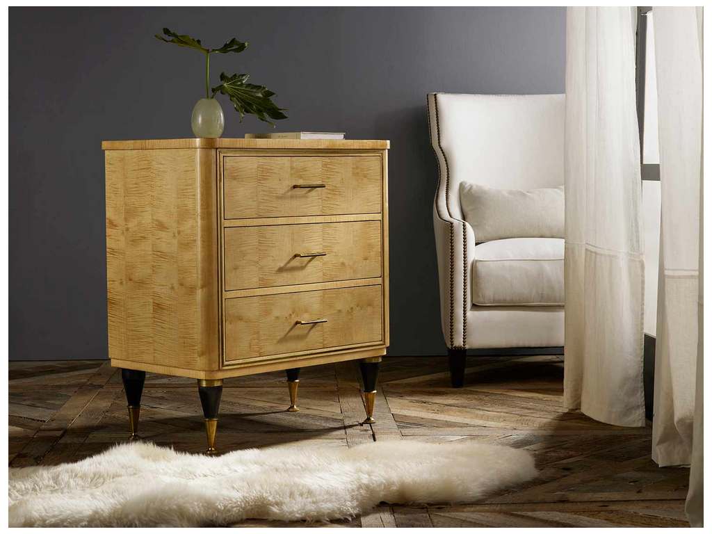 Modern History MH484F01  Mid Century Bedside Chest Sycamore