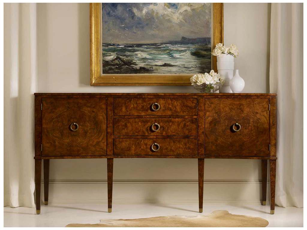 Modern History MH565F01  Concave Walnut Inlay Buffet