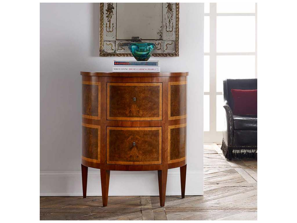 Modern History MH615F01  Inlaid Two Drawer Half Round