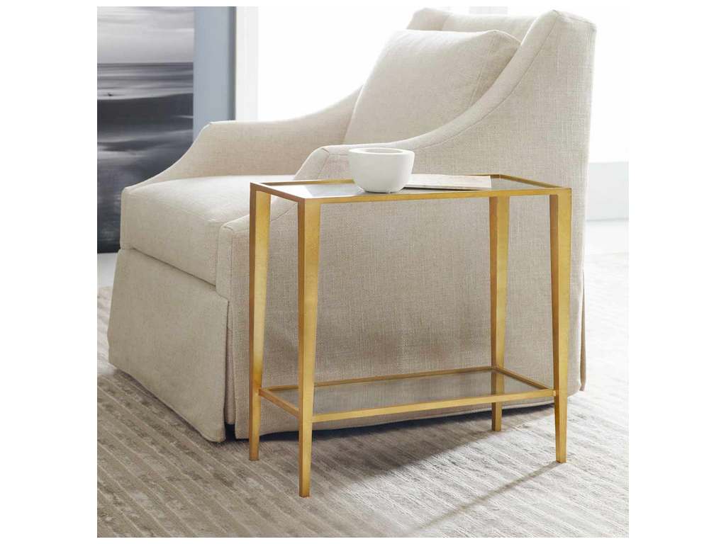 Modern History MH820F01  Large Gilt Chairside Table Gold Leaf