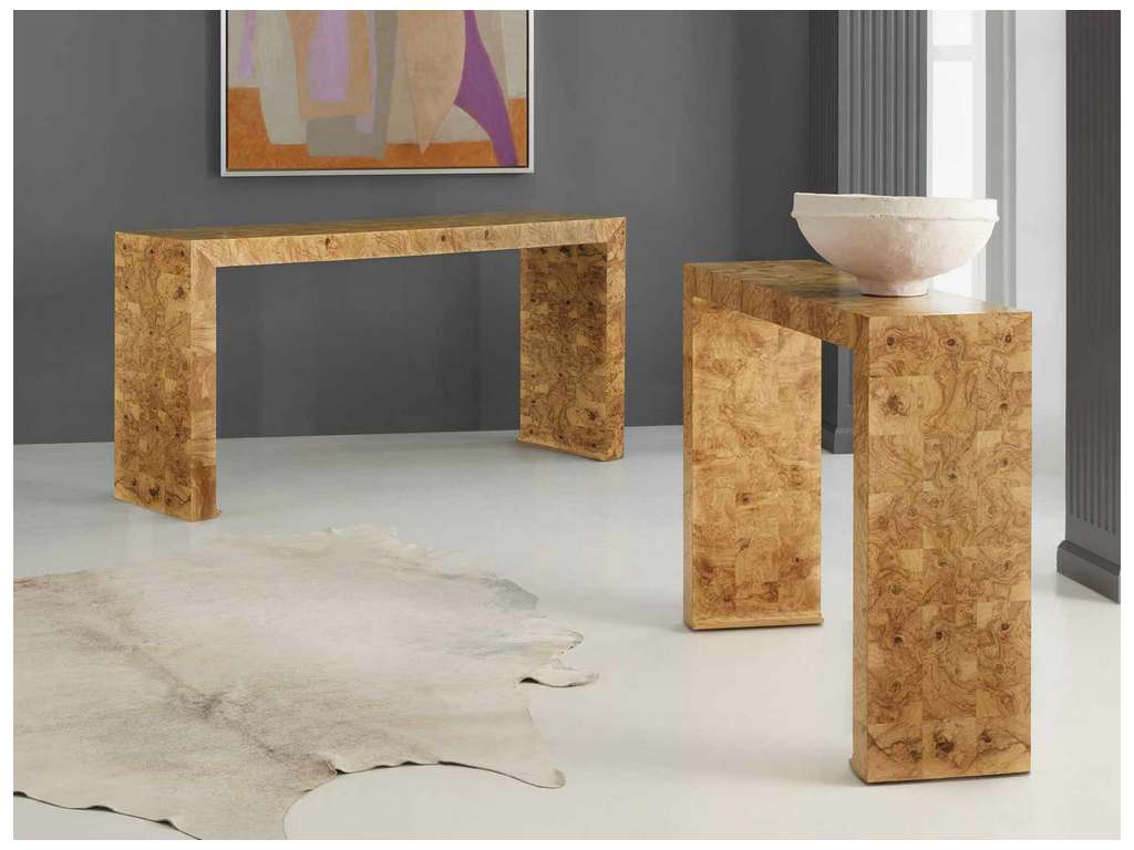 Modern History MH935F01  Small Slab Console Olive Ash Burl