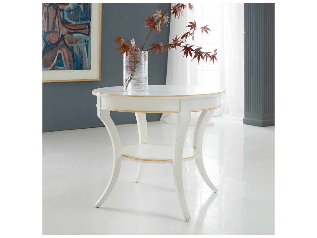 Modern History MH985F01  Covington Rountd End Table White