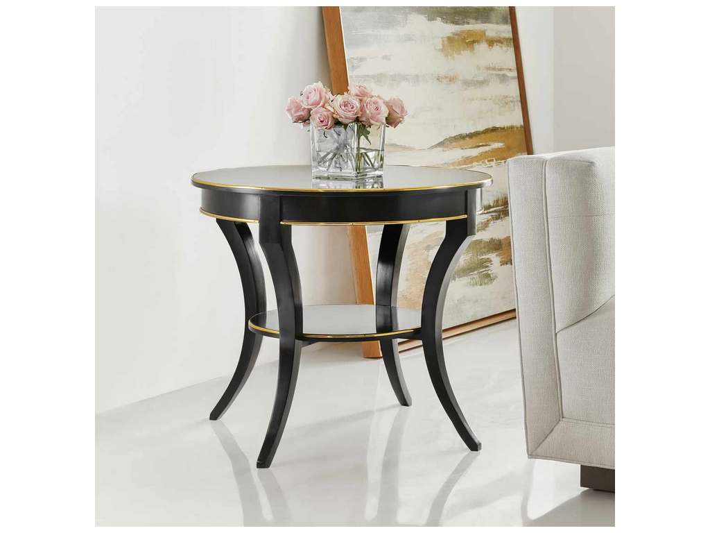 Modern History MH985F02  Covington Round End Table Ebony