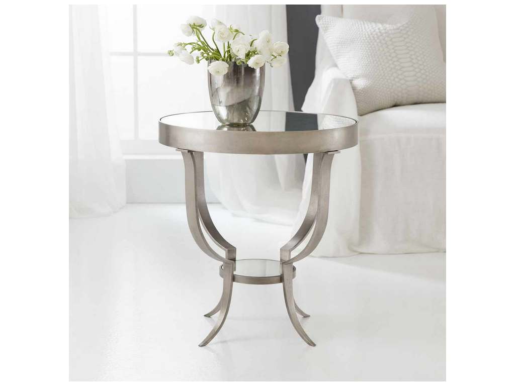 Modern History MH994F04  Small Gueridon Table Antique Aluminum
