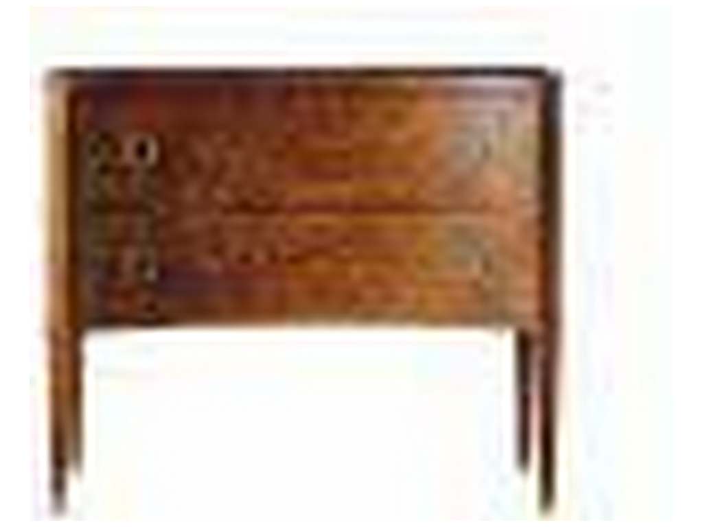 Modern History MH476F01  Two Drawer Concave Burl Commode