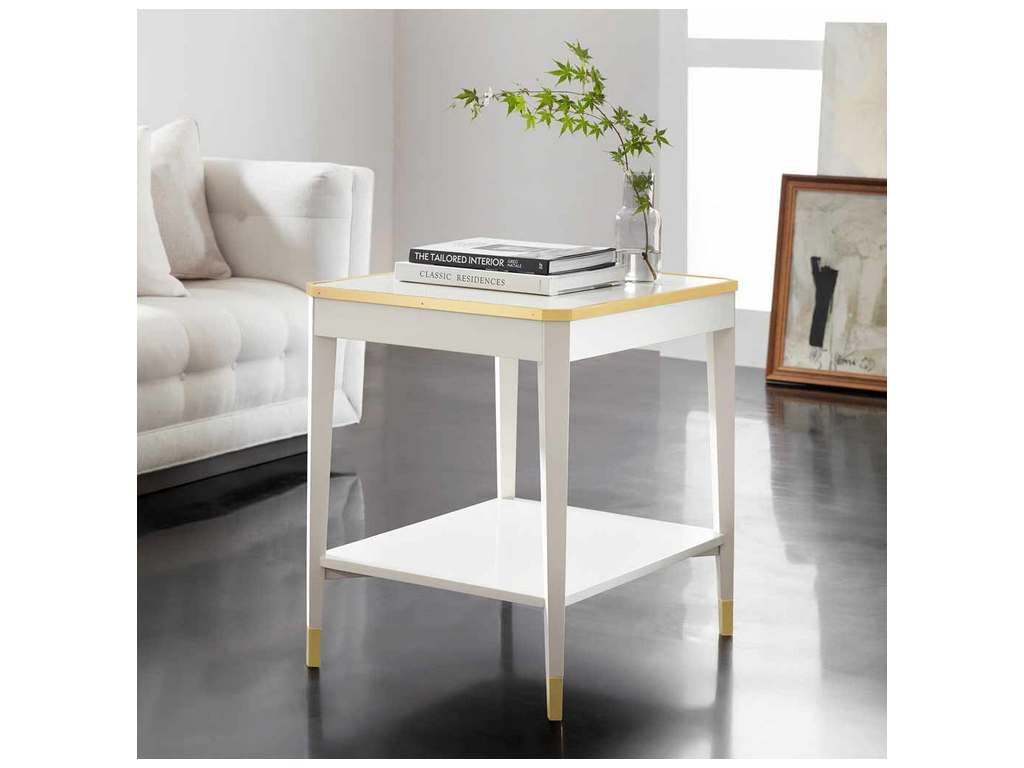 Modern History MH1151F01  Wilson End Table White