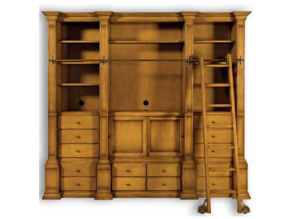 Old Biscayne Designs 8648B  Finch Wall Unit and Ladder Entertainment