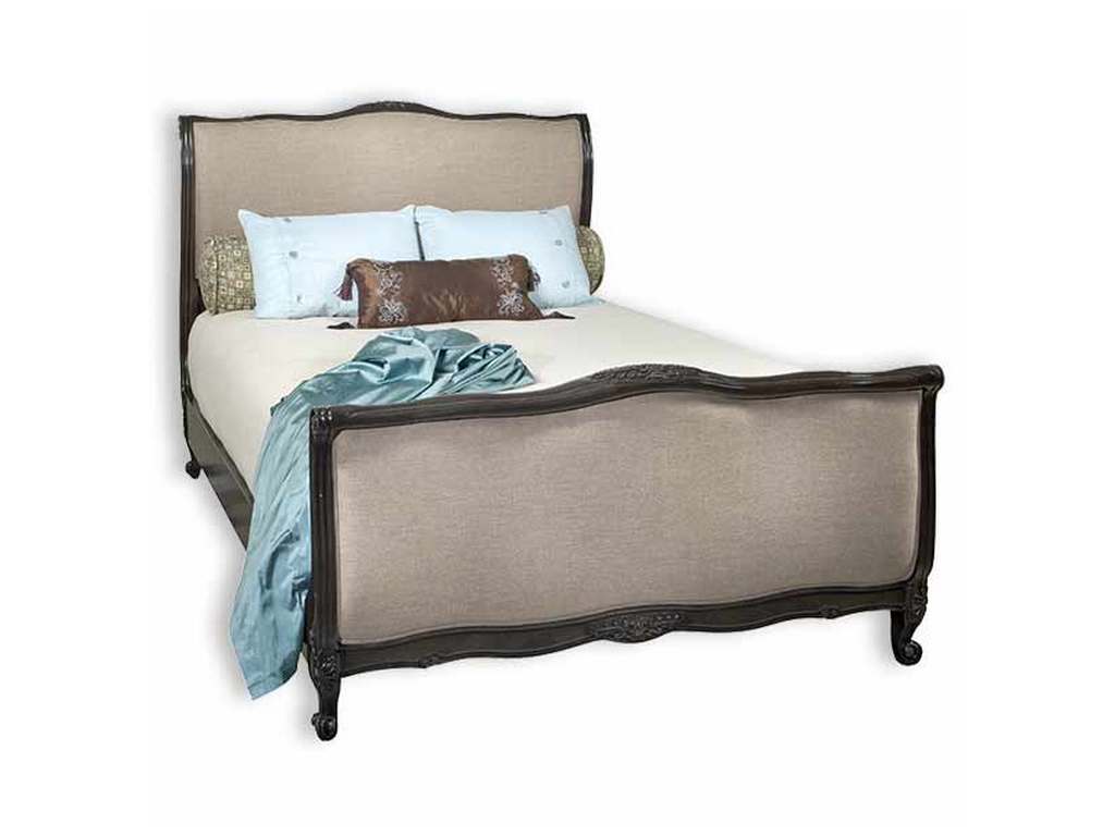 Old Biscayne Designs   Louis XV Upholstered Bed