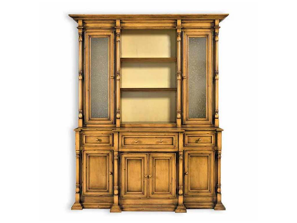 Old Biscayne Designs 3340 Reilly Cabinet with Seedy Glass Doors