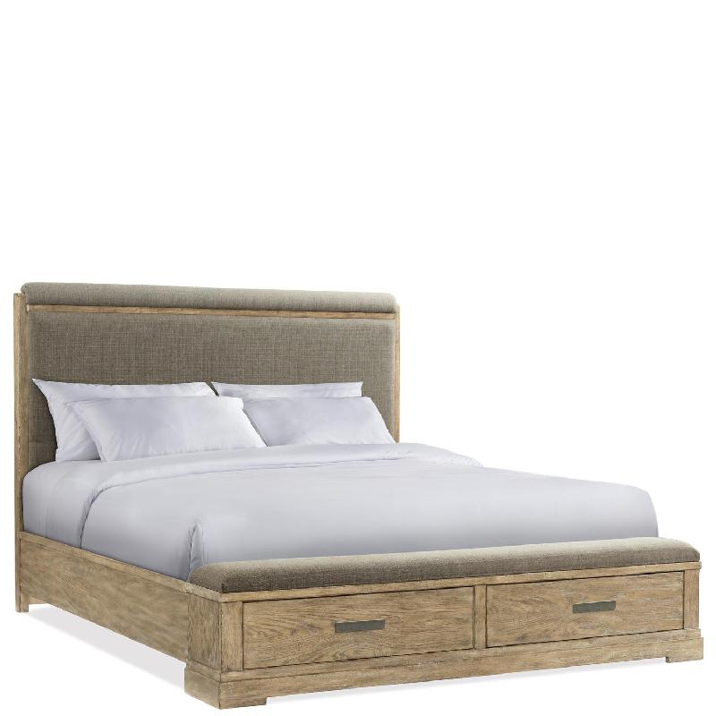 Riverside 18672 Milton Park Queen Upholstered Storage Bed